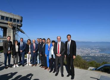 Inauguration des gares de départ et d'arrivée du téléphérique du Saleve