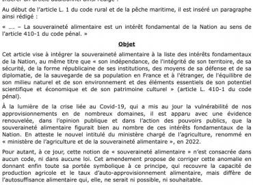 Adoption d'un de mes amendements à la proposition de loi Ferme France